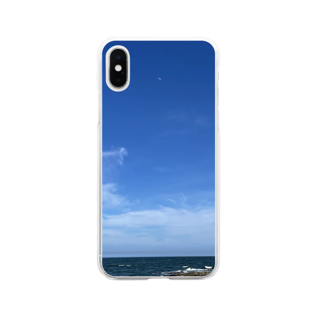 秋猫ショップの青空青海 Soft Clear Smartphone Case