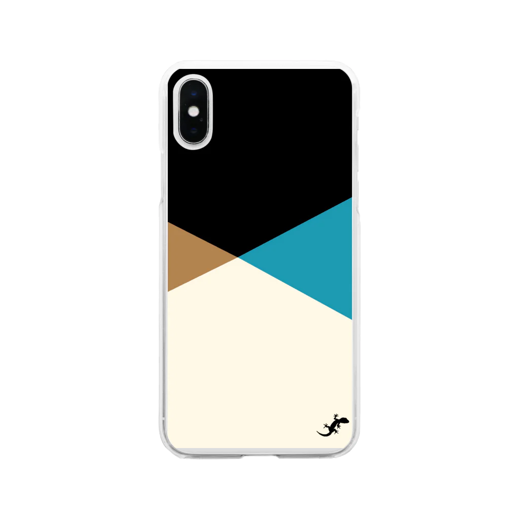 おーと屋の4色　トカゲ付き Soft Clear Smartphone Case