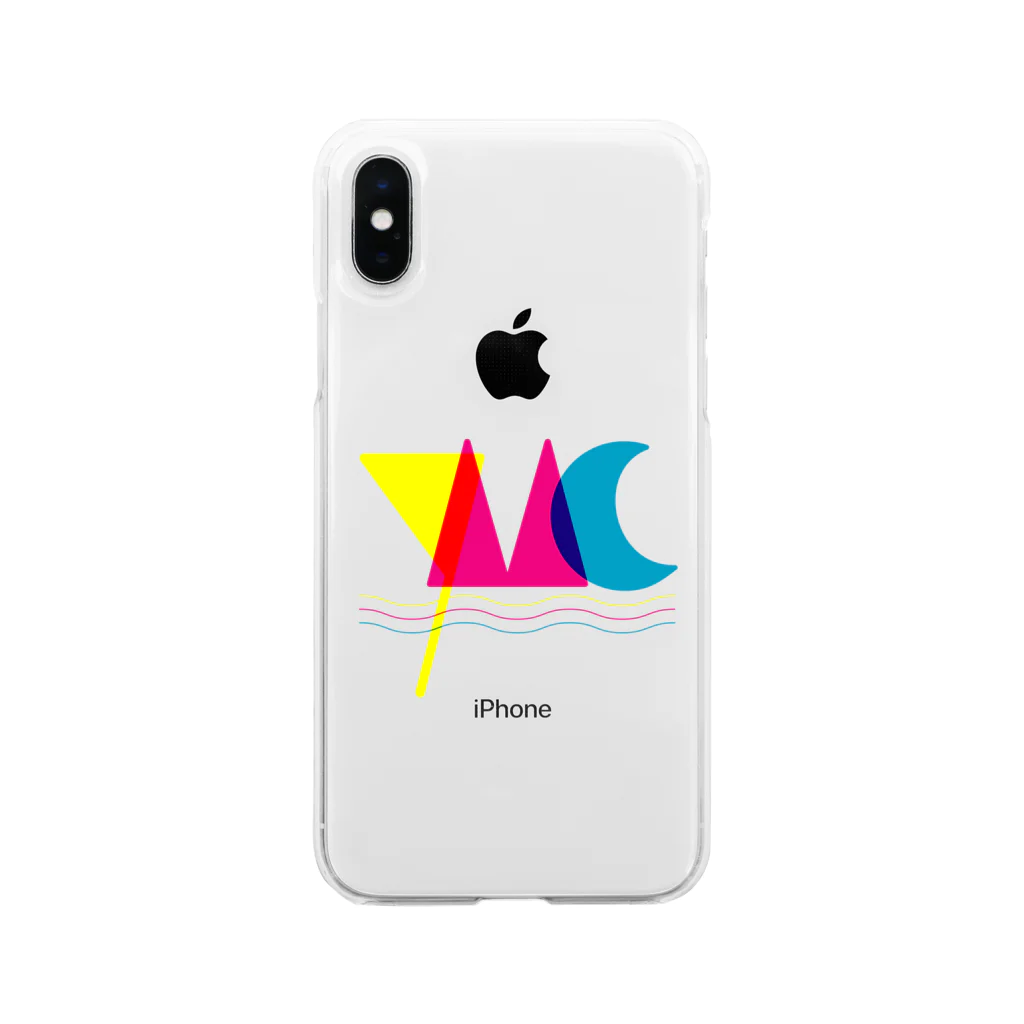 ymc shopのYMC ロゴ Soft Clear Smartphone Case