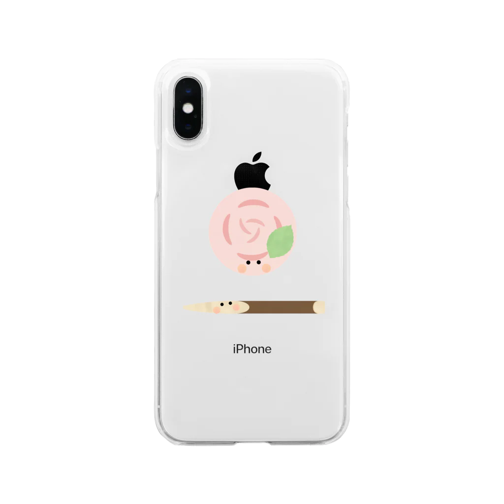 cotton-berry-pancakeの練り切りちゃん Soft Clear Smartphone Case
