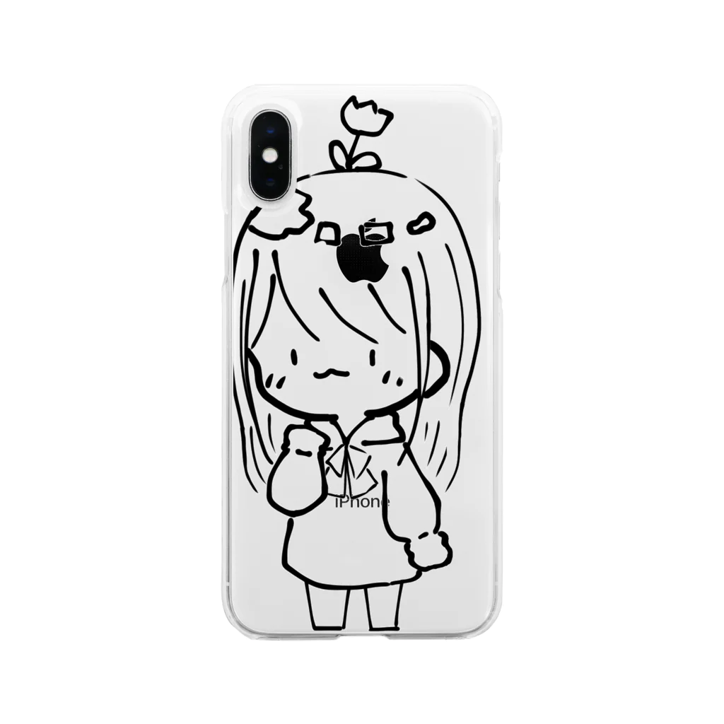 凛屋のチューリップ少女 Soft Clear Smartphone Case