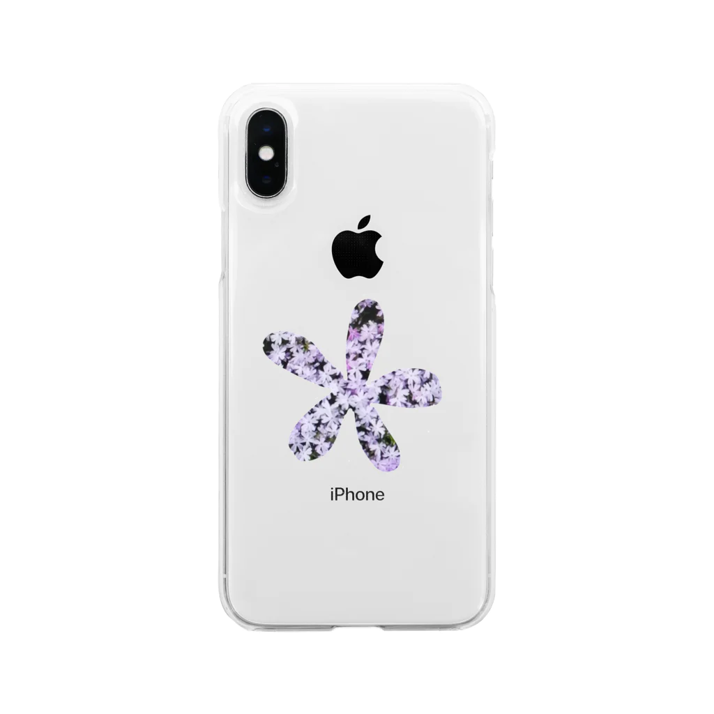 26giの芝桜花 Soft Clear Smartphone Case