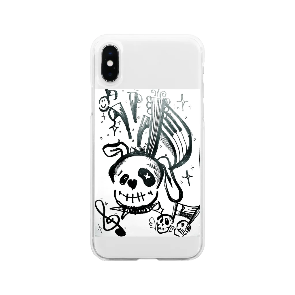 ▲ゆっこ(岩手産のスカイツリー )▲のおんぷウサギちゃん Soft Clear Smartphone Case