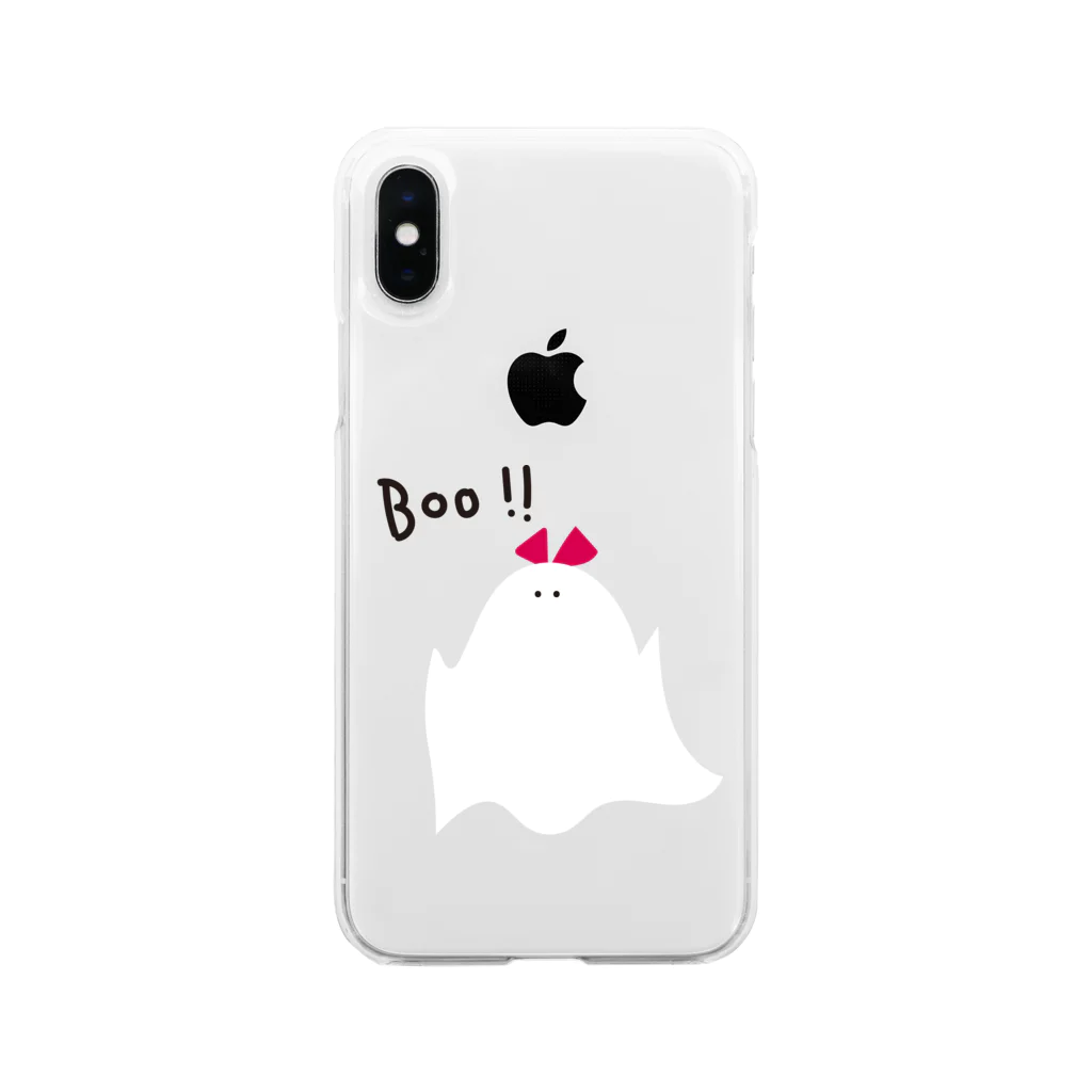 I ♡ YOUのあたし、おばけちゃんだよ！BOO！！ Soft Clear Smartphone Case