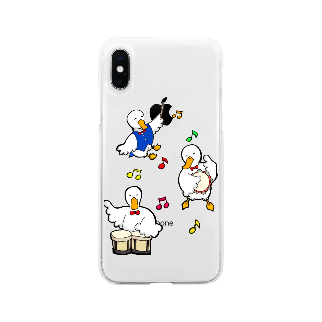 Saneponのアヒル音楽隊 Soft Clear Smartphone Case