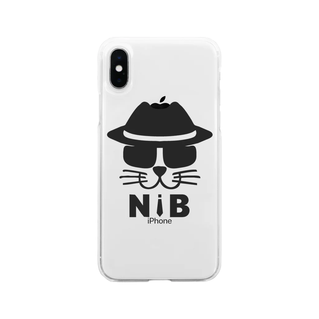 ニャン・イン・ブラック本部のNIB(BLACK) Soft Clear Smartphone Case