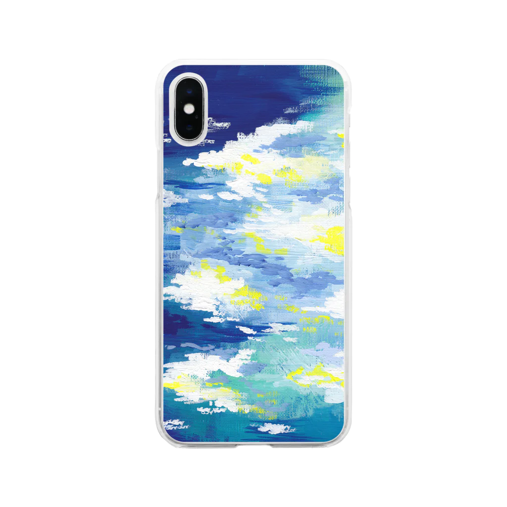 sketchbook shopの青の淵 Soft Clear Smartphone Case