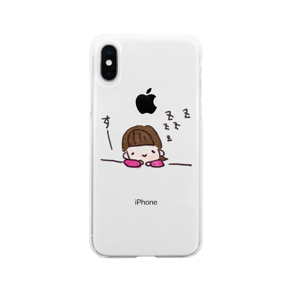 ちんちくりんのおみせの「すー...」シリーズ Soft Clear Smartphone Case