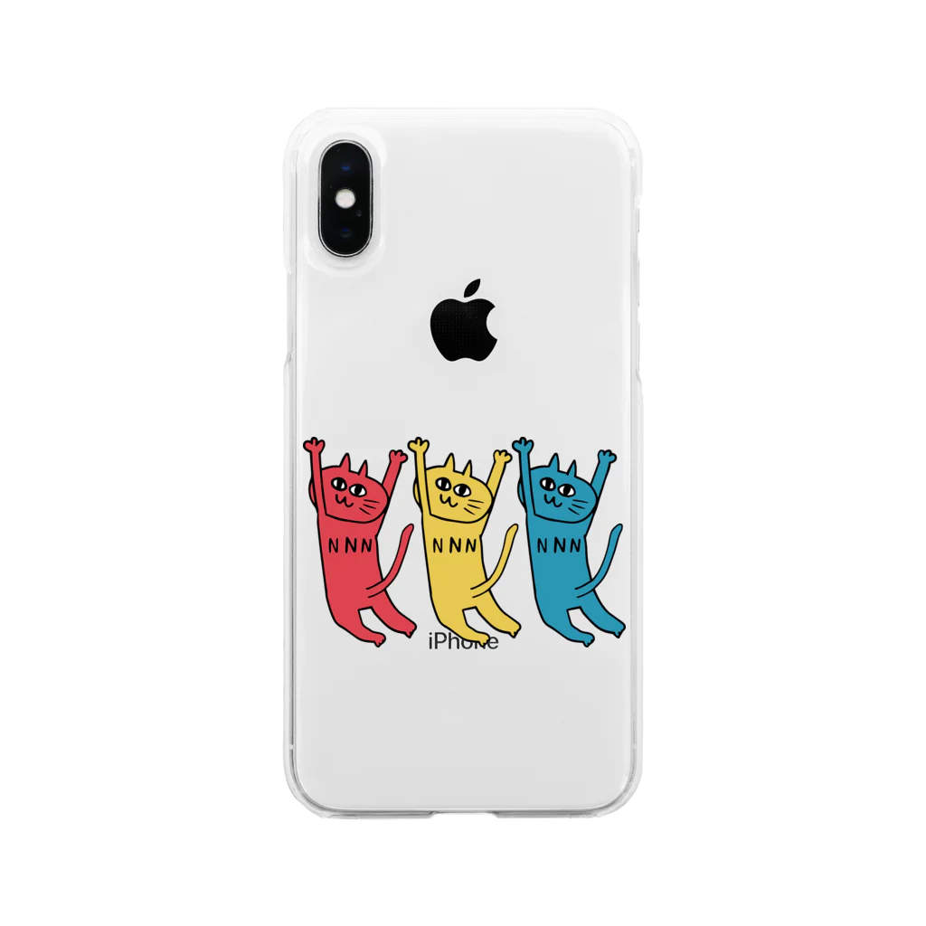 地域猫　那珂川 ねこ ネットワークの地域猫　応援デザイン　NNN限定⭐︎しばたみなみ　 Soft Clear Smartphone Case