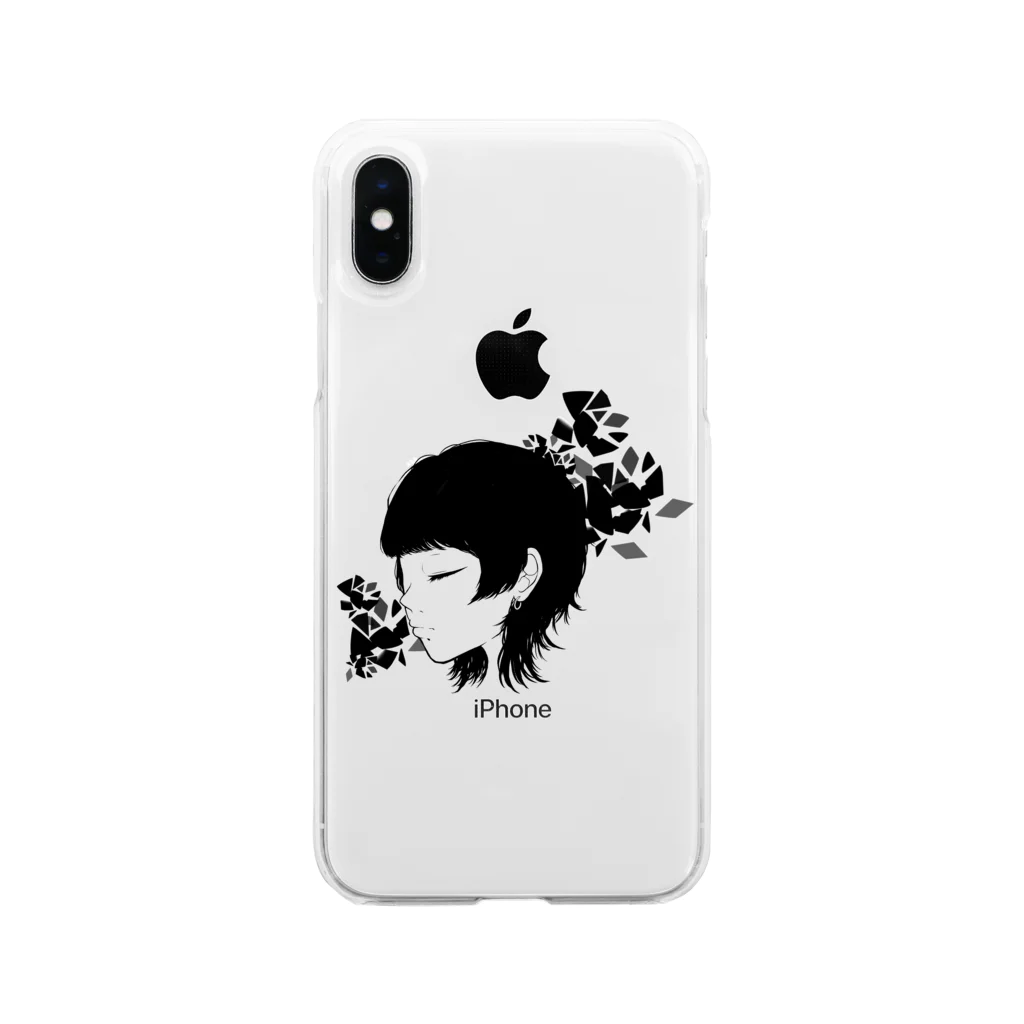 yuyuのwolf girl Soft Clear Smartphone Case