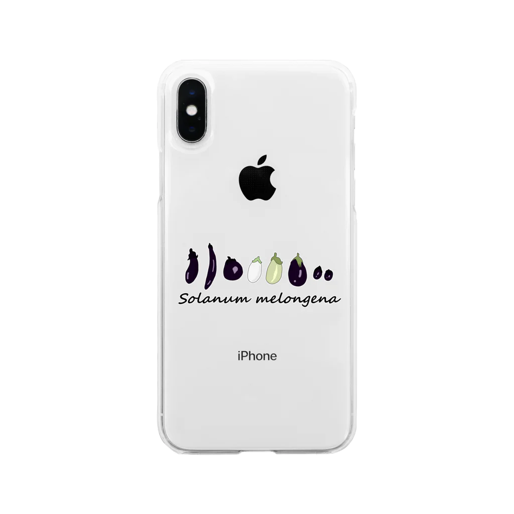 あぐりあーとのナス Soft Clear Smartphone Case