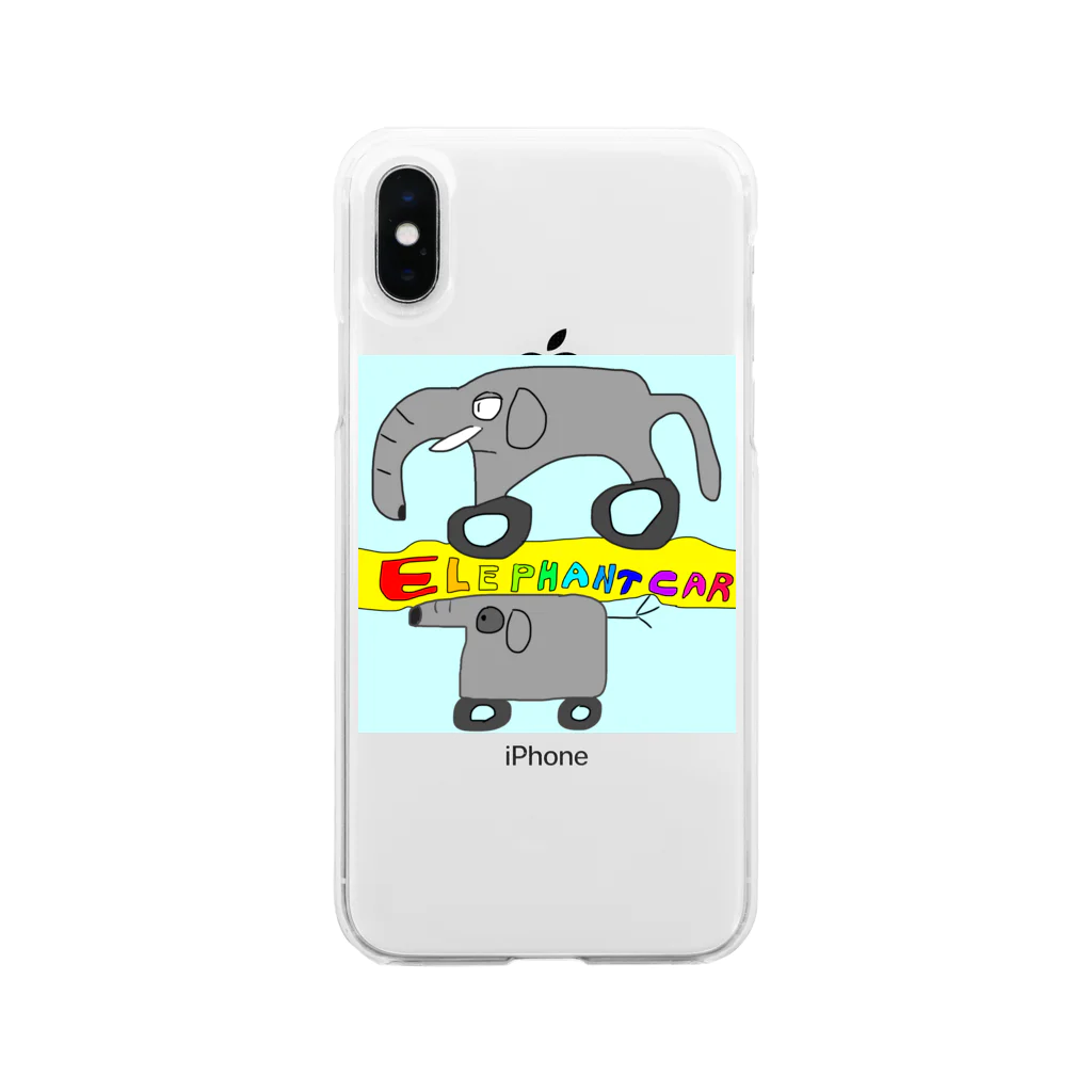 ジェラルド•マック! Gerald Macのエレファントカー1号・2号 Soft Clear Smartphone Case