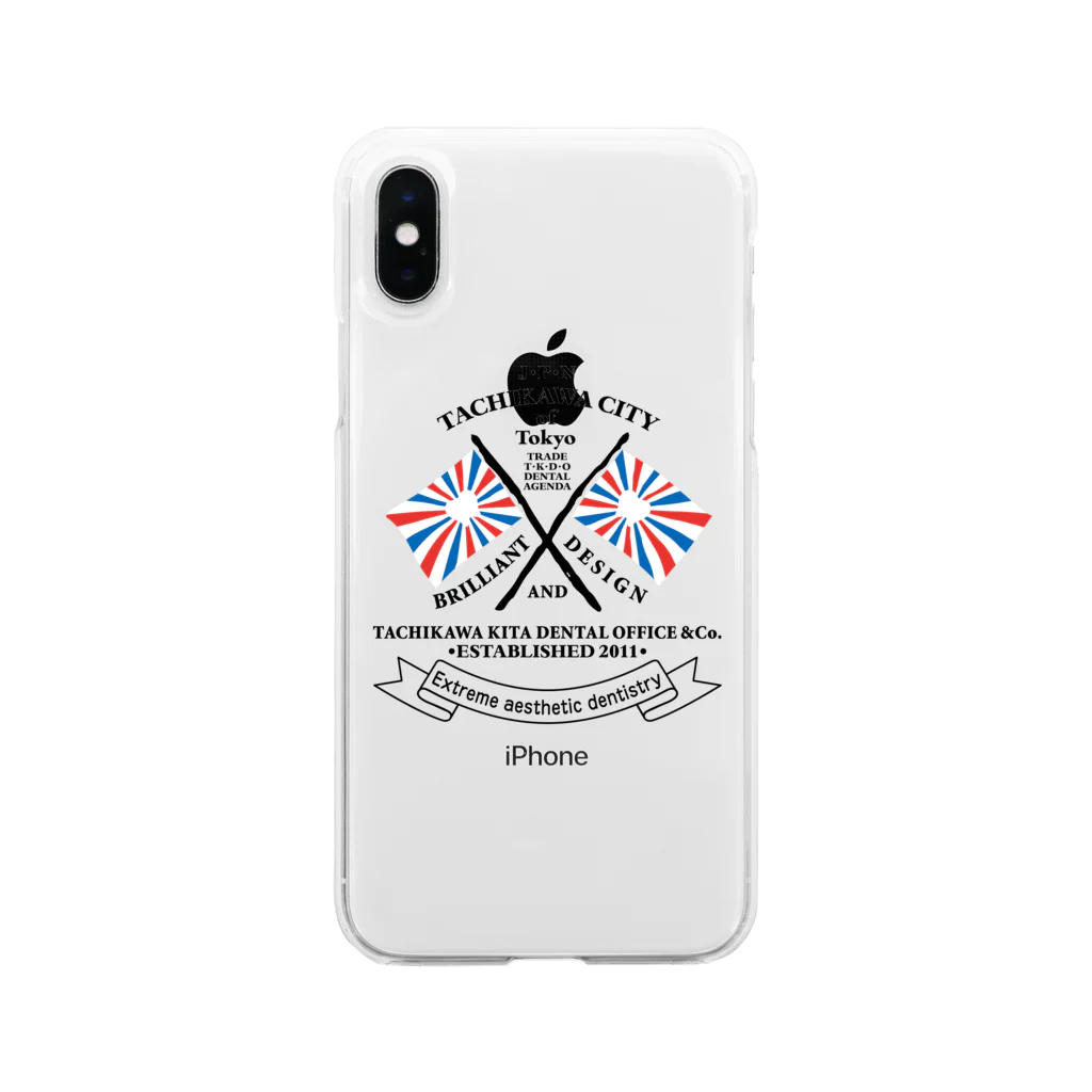 TKDO's STOREのTKDO FLAG Soft Clear Smartphone Case