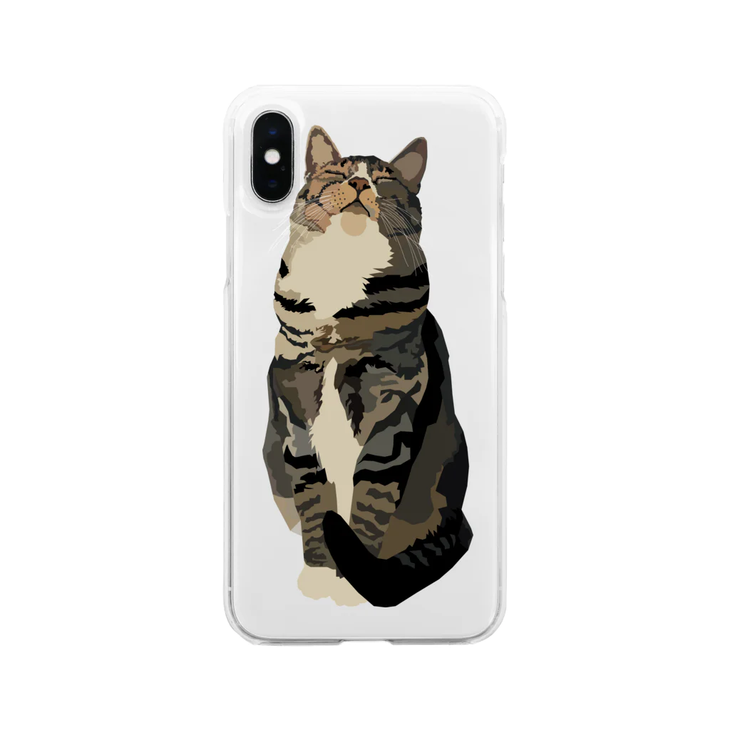 NAGATAIのTabby Cat Soft Clear Smartphone Case