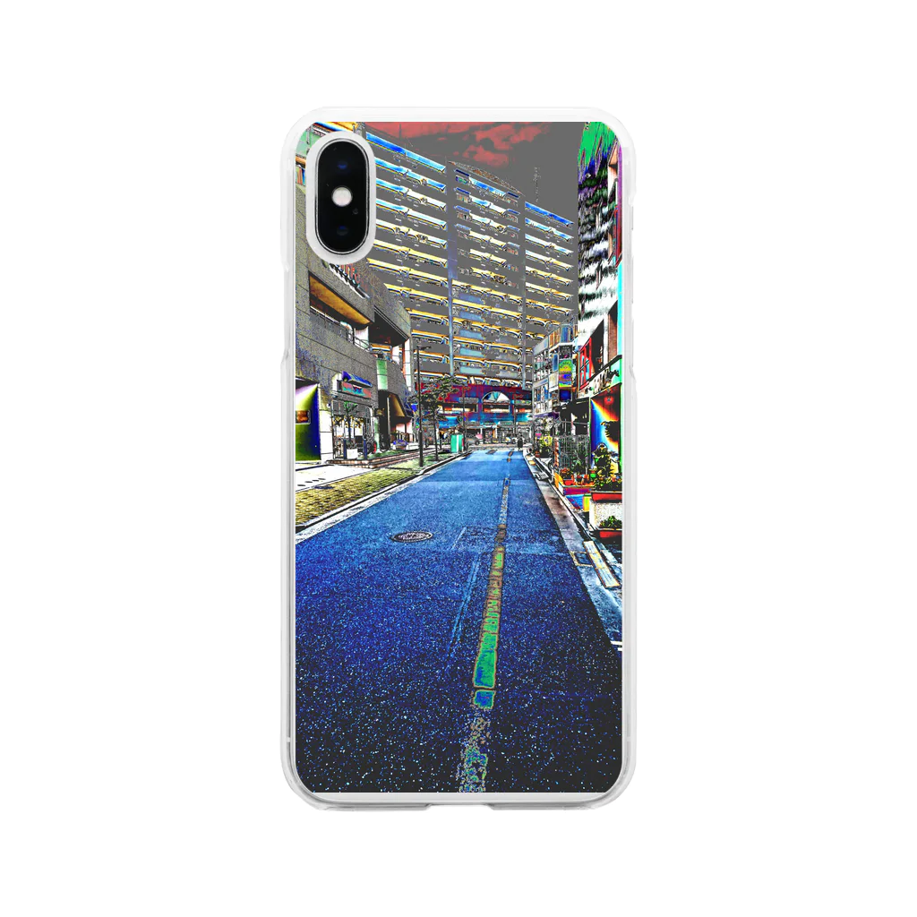 gpjt_753-dmの街並み Soft Clear Smartphone Case