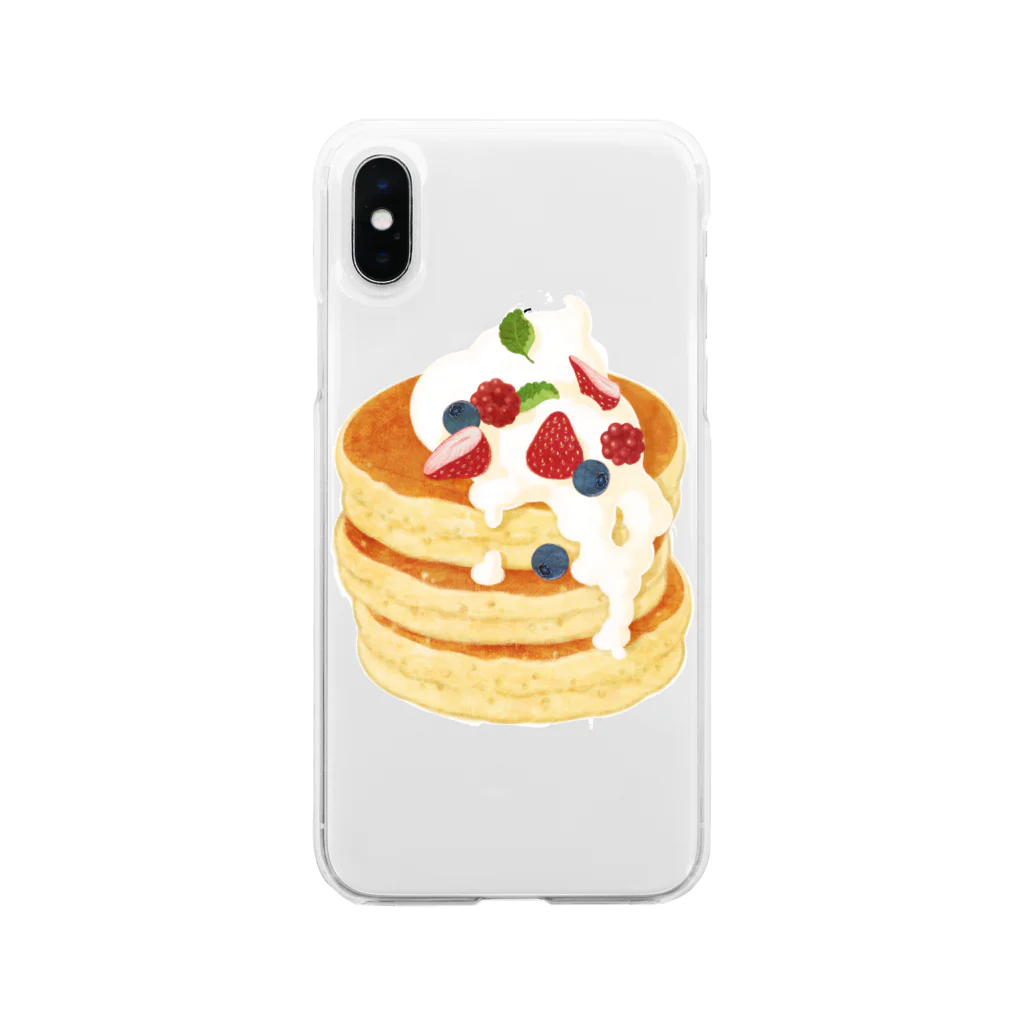 HAROKELLOGGのホットケーキ Soft Clear Smartphone Case