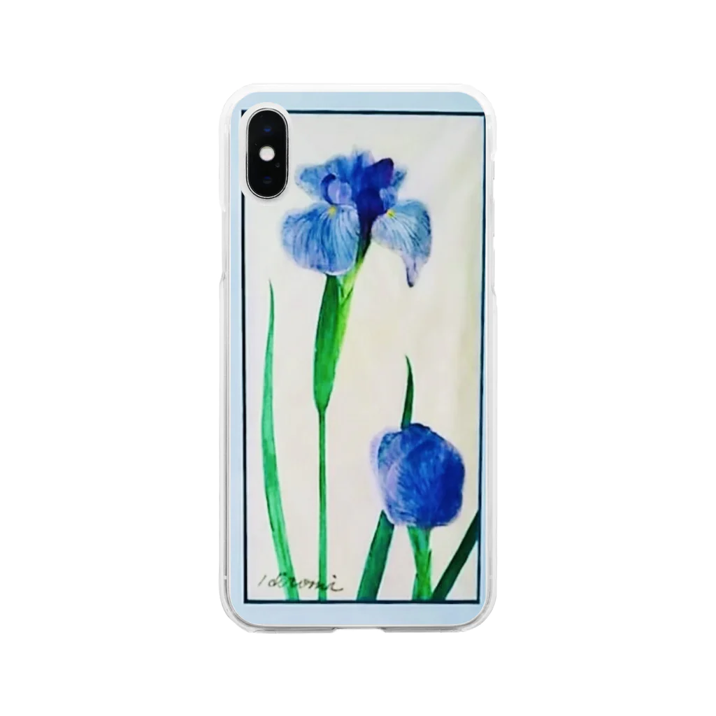 アトリエひろの花菖蒲 Soft Clear Smartphone Case