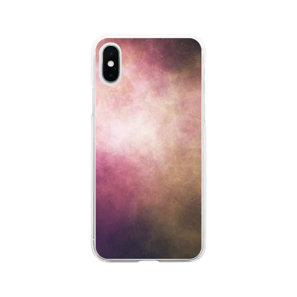 q&Aのピンクの星雲 - シリーズ・宇宙 Soft Clear Smartphone Case