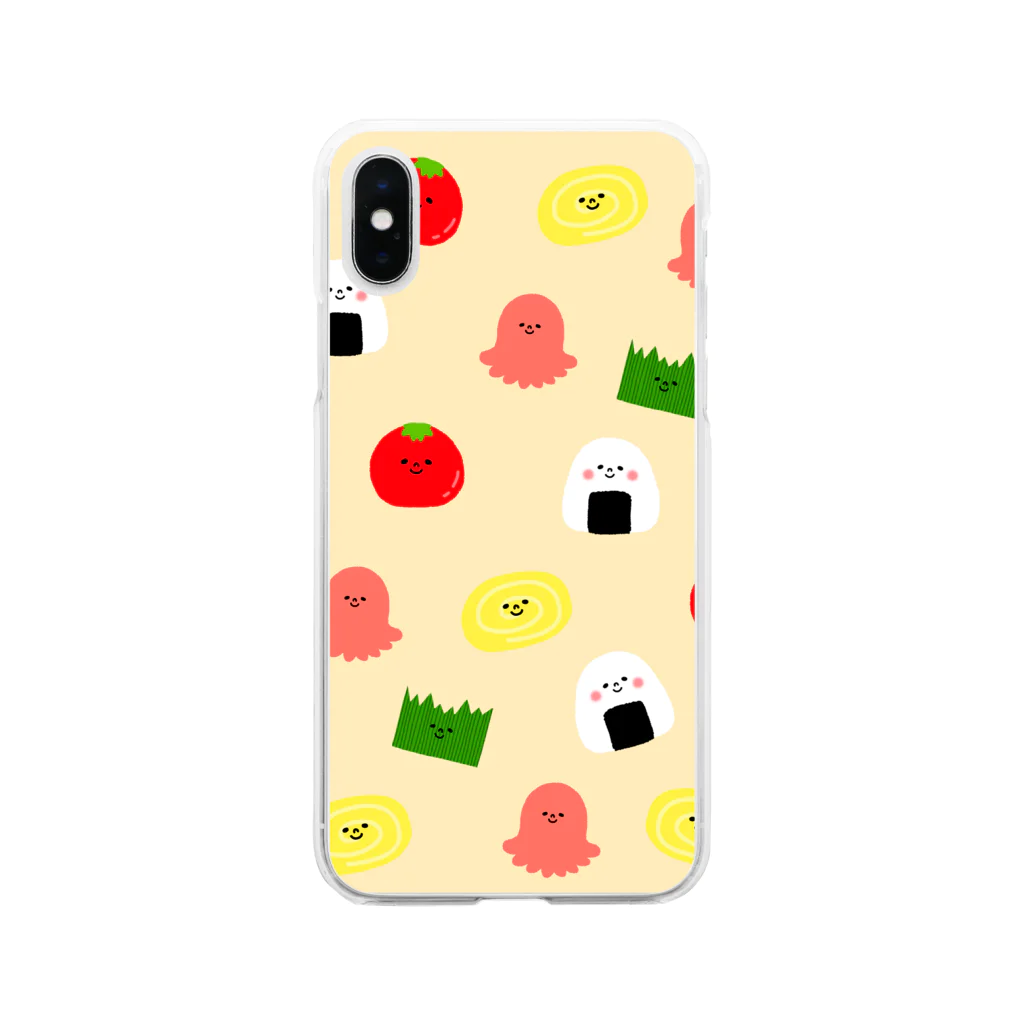 もちぱっちのお弁当さん Soft Clear Smartphone Case