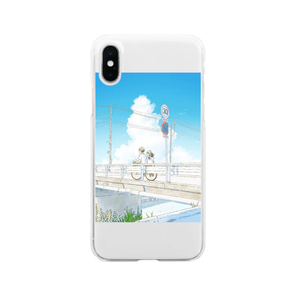 おがひショップの夏の終わりに Soft Clear Smartphone Case