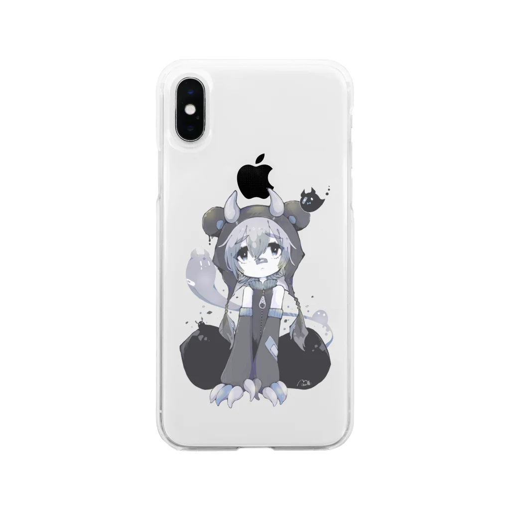 etoile*re:veのつのくま Soft Clear Smartphone Case