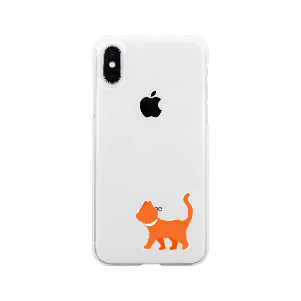 クリームあんみつの猫 Soft Clear Smartphone Case