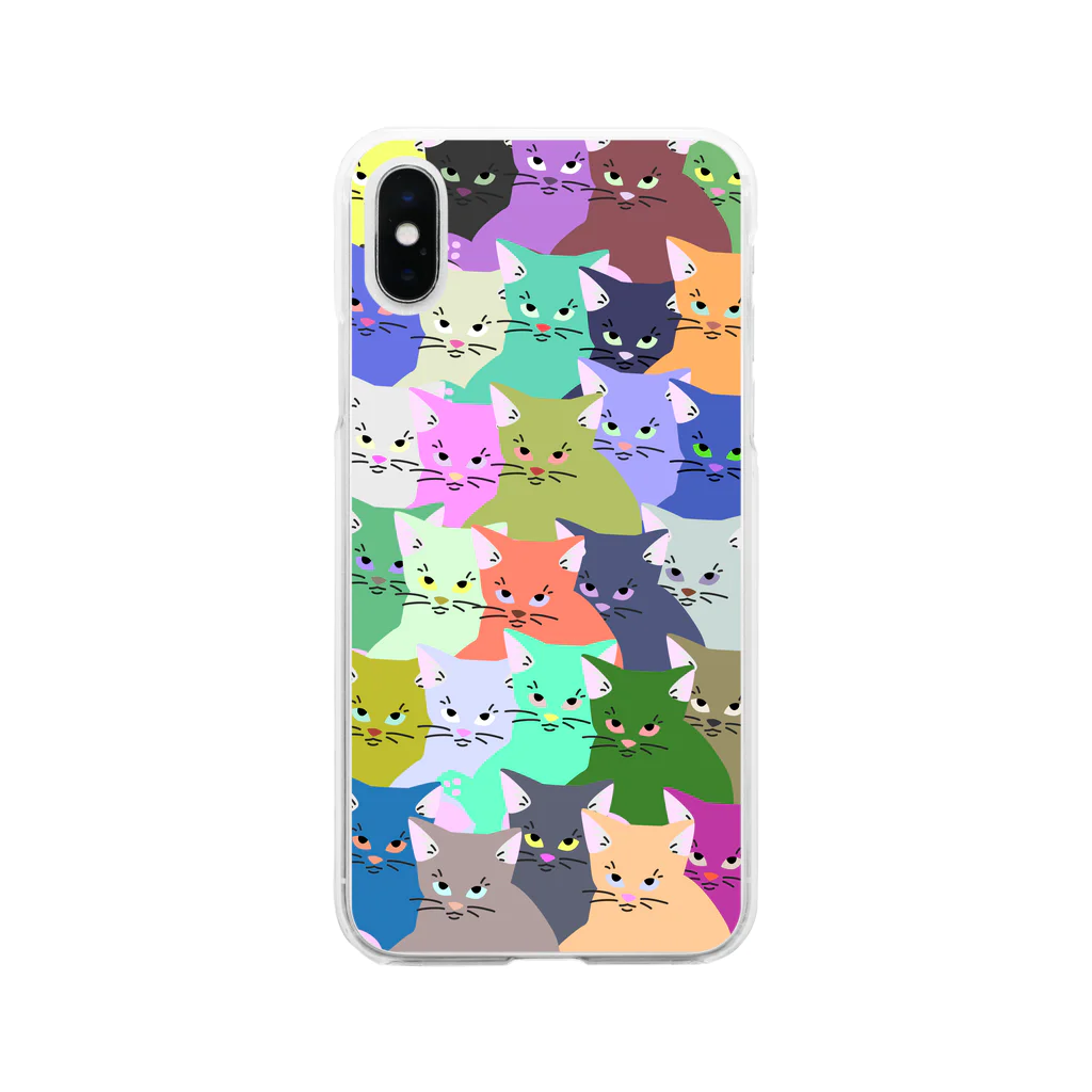 はちのふてこいねこ Soft Clear Smartphone Case