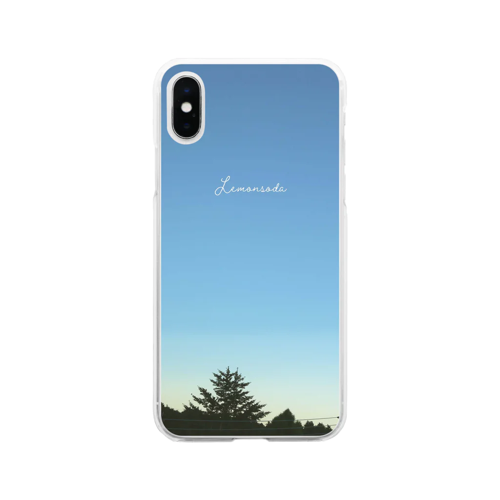 空の写真展の空色レモンソーダ Soft Clear Smartphone Case