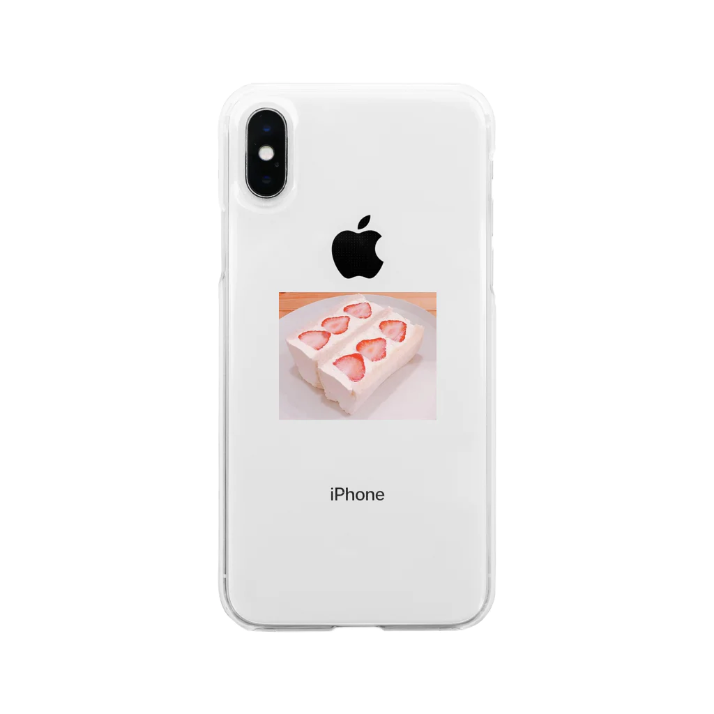 癒しショップのショートケーキ Soft Clear Smartphone Case
