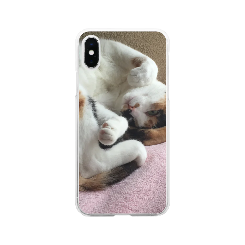 モモさんショップの愛猫モモ Soft Clear Smartphone Case