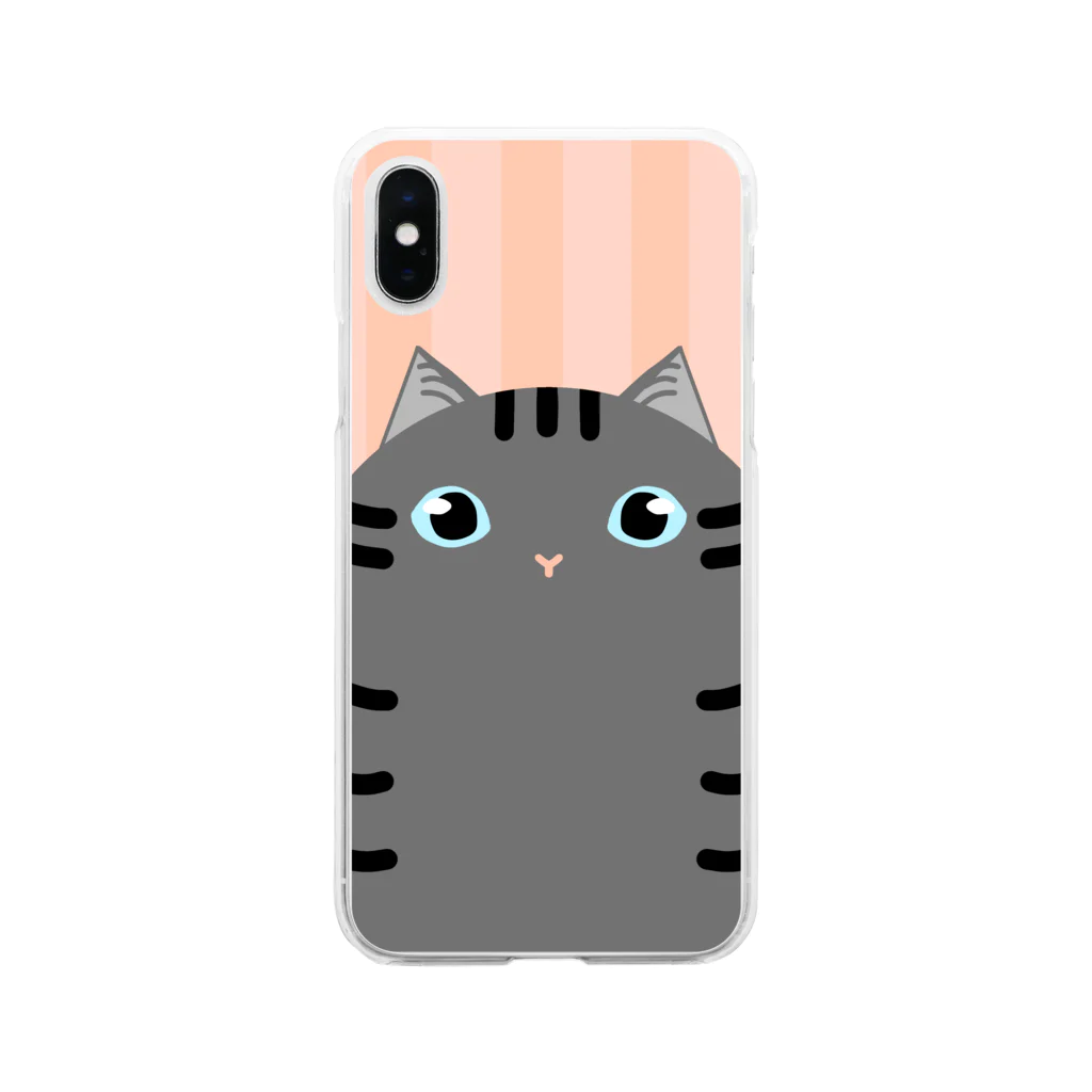 SHOP ベアたんのさばとらさん Soft Clear Smartphone Case