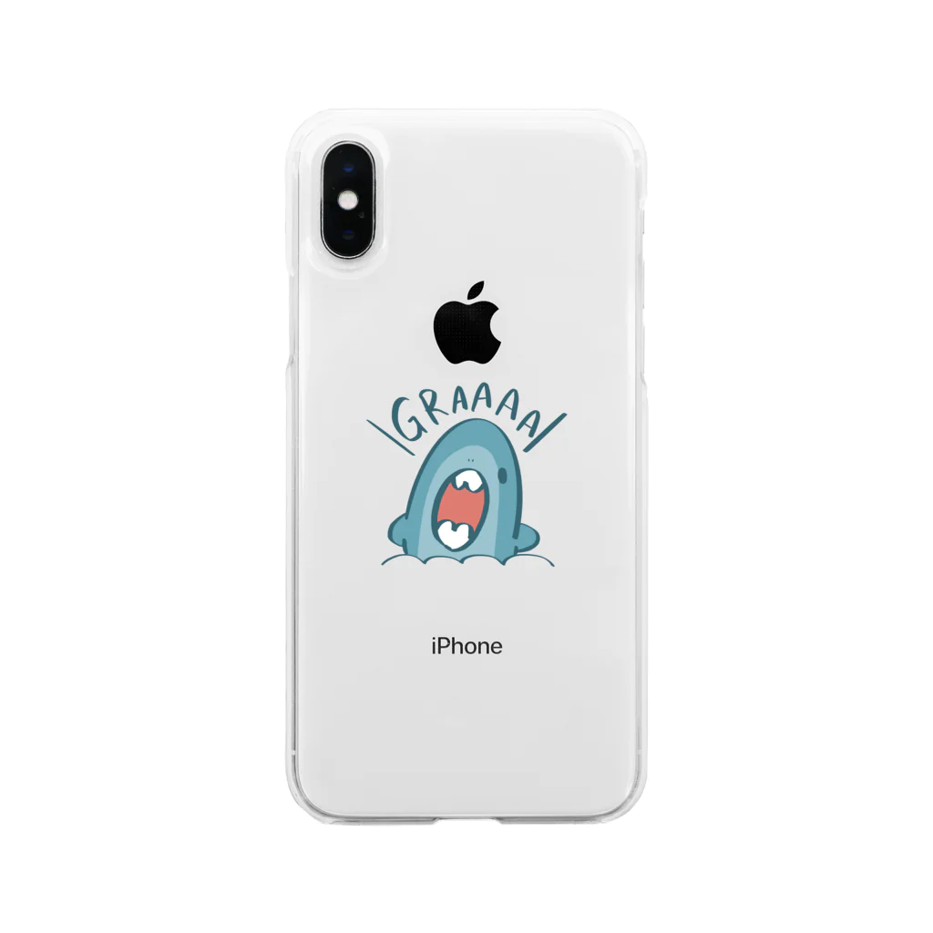 えいこたろうのサメベイビー Soft Clear Smartphone Case