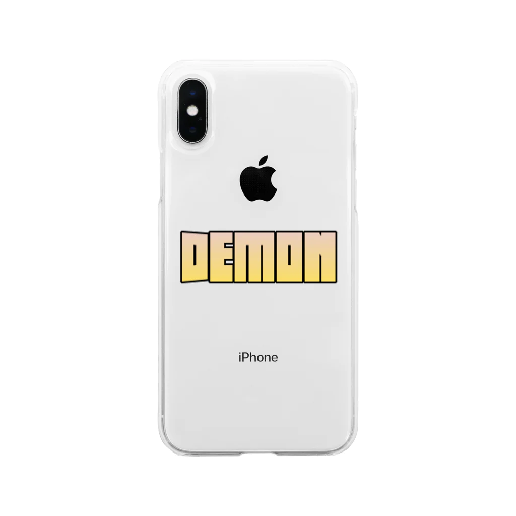 Demon Lord 9 tailsの『Demon』 Soft Clear Smartphone Case