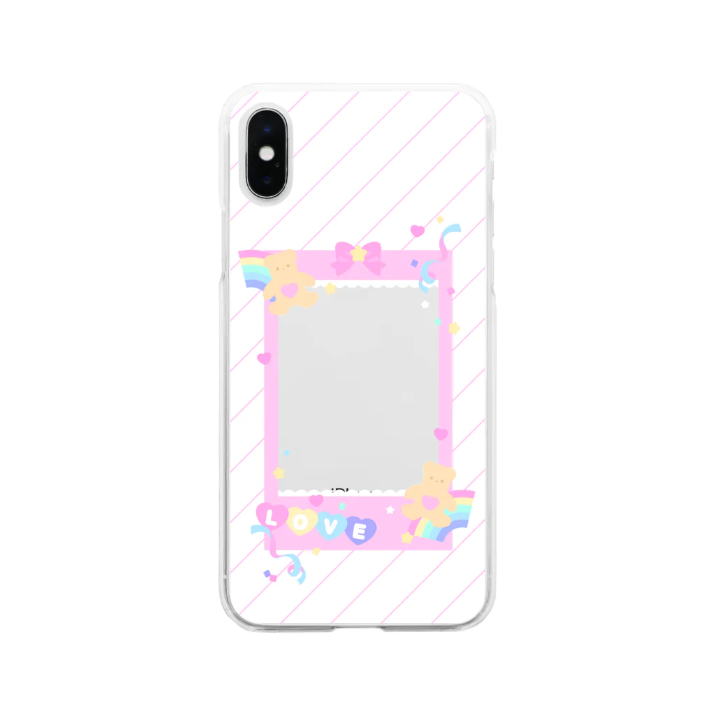 Fancy Surprise!の推しチェキスマホケース♡デコWhite Soft Clear Smartphone Case