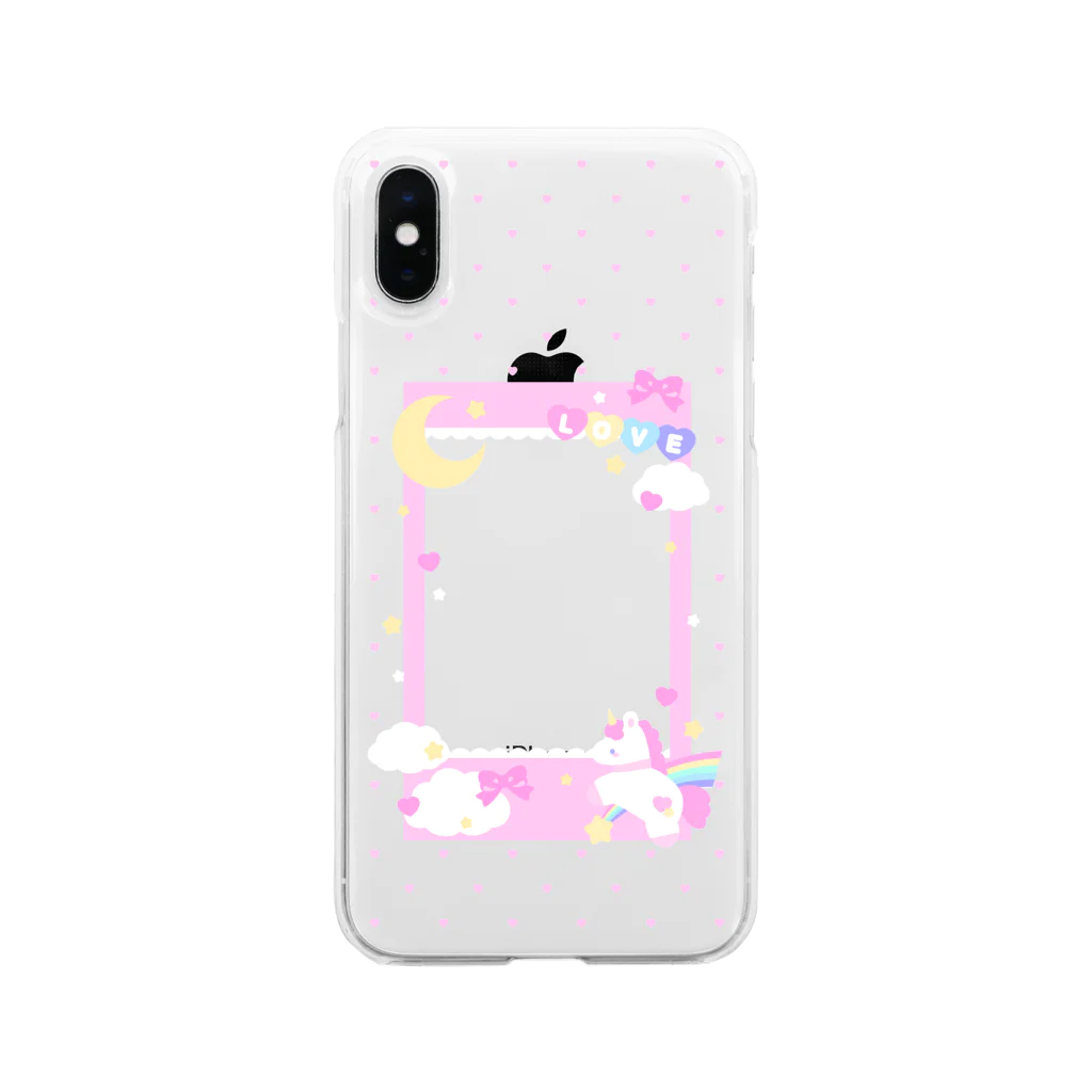 Fancy Surprise!の推しチェキスマホケース♡ユニコーンClear Soft Clear Smartphone Case