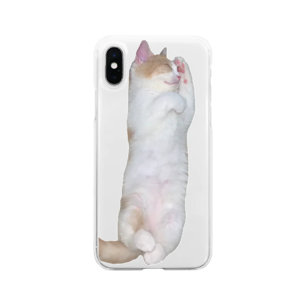 ruiのおなかぴんくでかわいいるいくん Soft Clear Smartphone Case