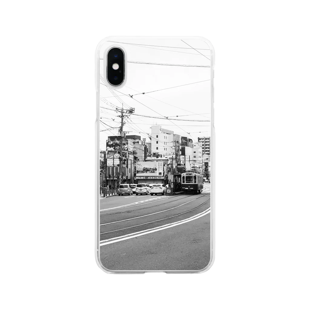 roadster_bassのCITYプリントTシャツ Soft Clear Smartphone Case