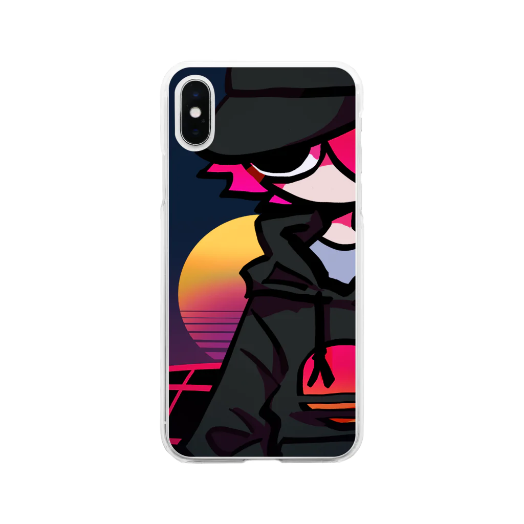 ルディ/幻覚のsynthwave Soft Clear Smartphone Case