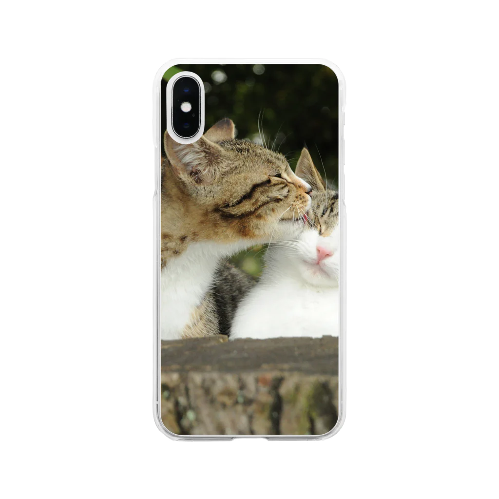 CHIKUSHOの猫ちゃんiPhoneケース Soft Clear Smartphone Case