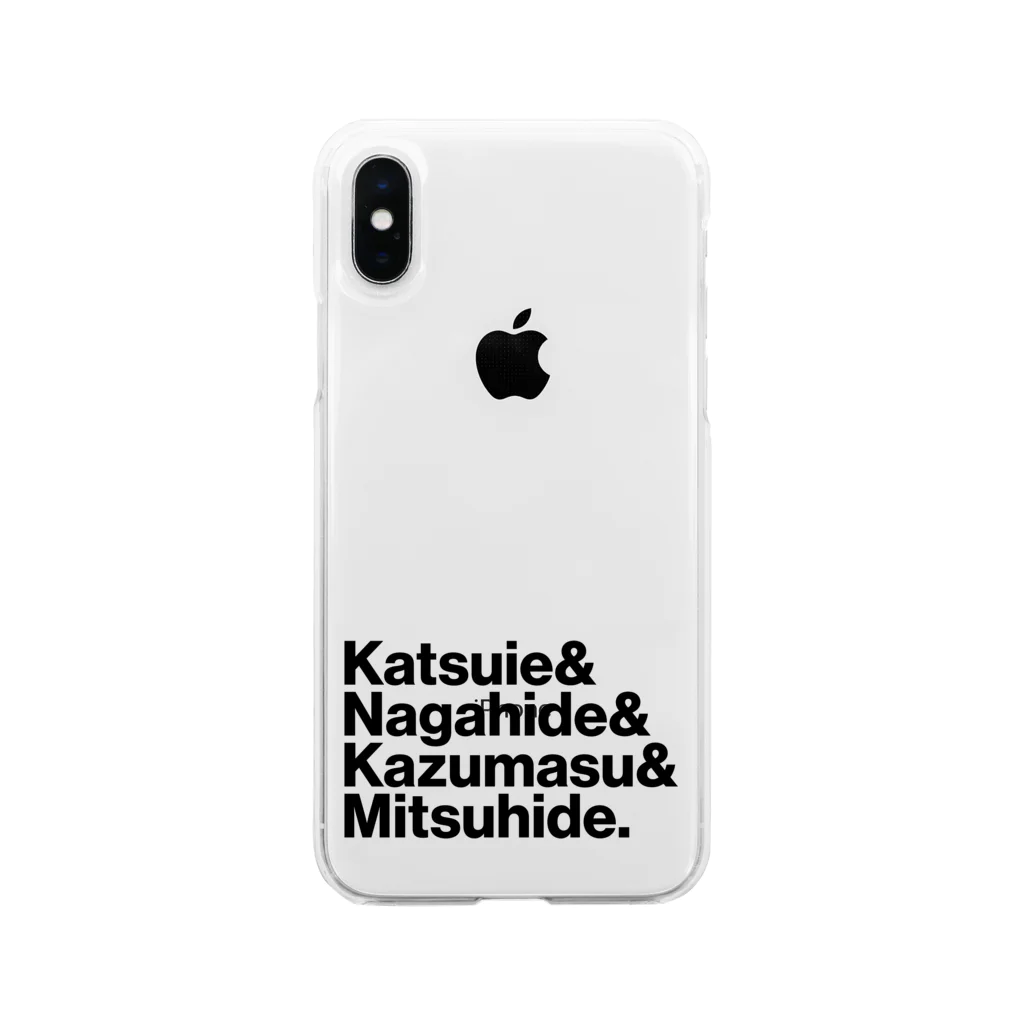 KAWAGOE GRAPHICSの織田四天王 Soft Clear Smartphone Case