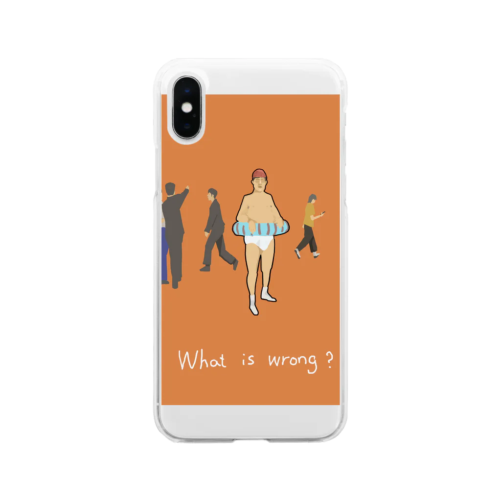kazooon！！！の【what is wrong?】 Soft Clear Smartphone Case