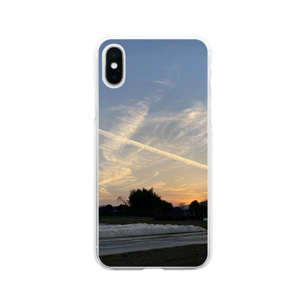 脱皮ショップのひこうき雲くん Soft Clear Smartphone Case