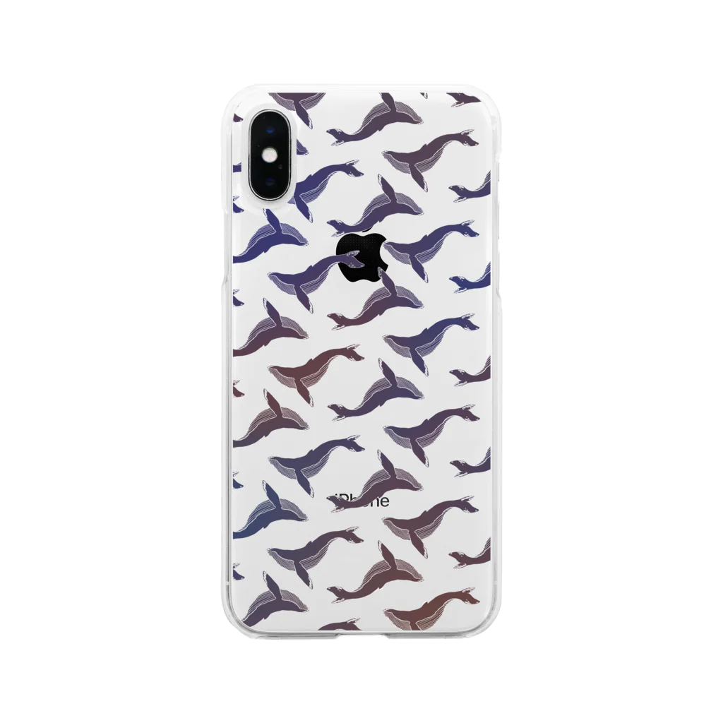 蟻山のクジラ模様 Autumn Soft Clear Smartphone Case