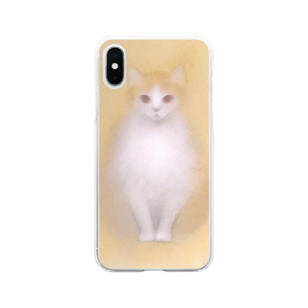 さおりんのお店の幸せの黄色いねこ Soft Clear Smartphone Case