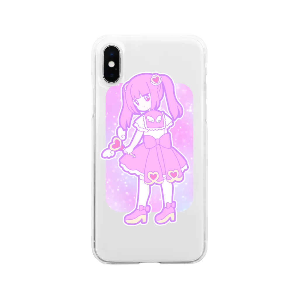 かわいいもののおみせ　いそぎんちゃくのゆめかわ魔法少女ちゃん Soft Clear Smartphone Case