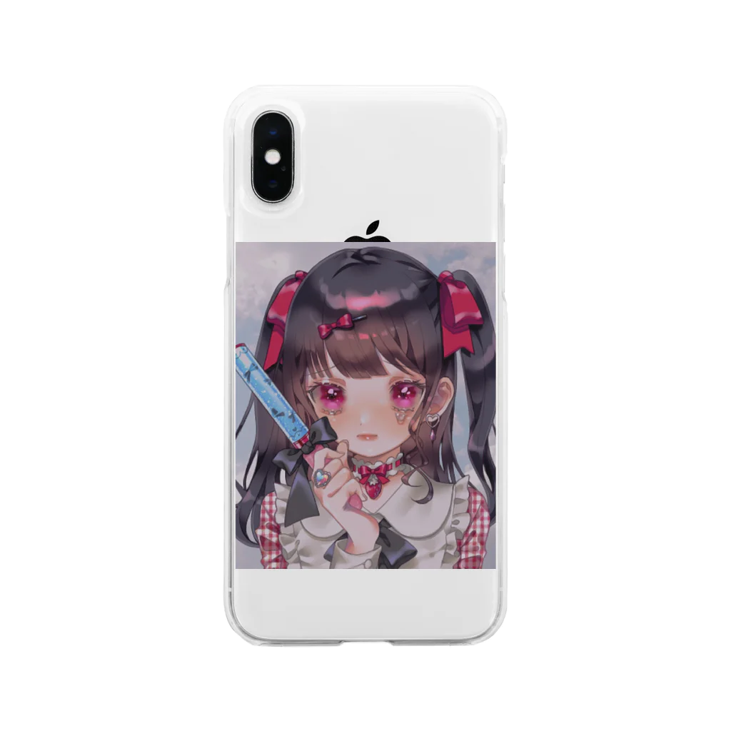 ああああ(5)のぴえん量産チャン Soft Clear Smartphone Case