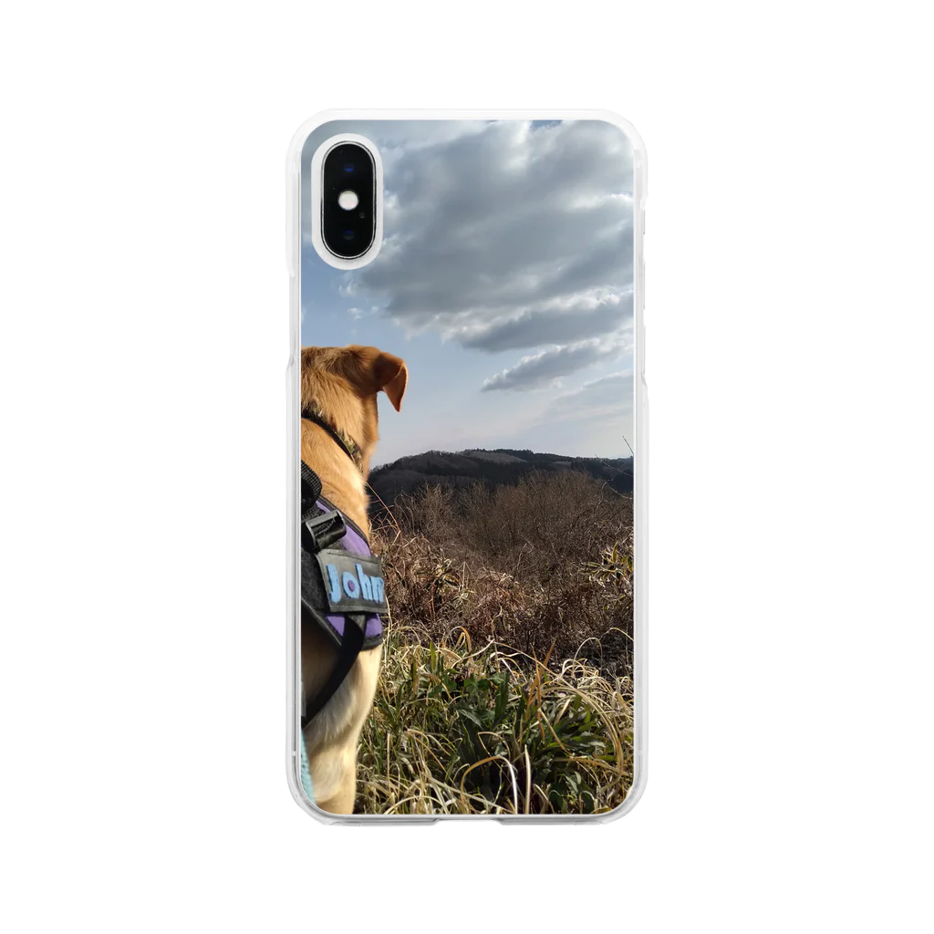 ジョン🐕とピー🐇のジョンくん Soft Clear Smartphone Case