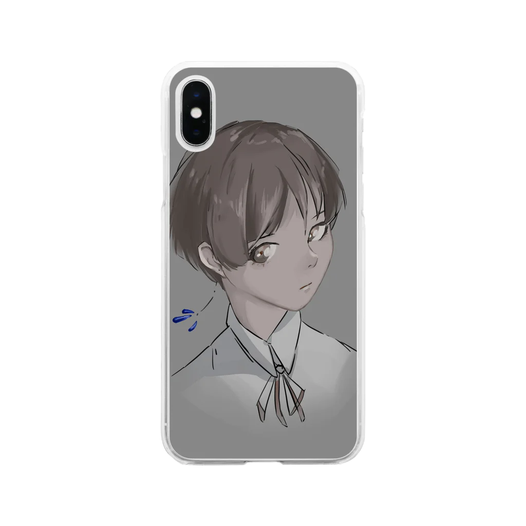 hare_1__1_の耳飾りさん Soft Clear Smartphone Case