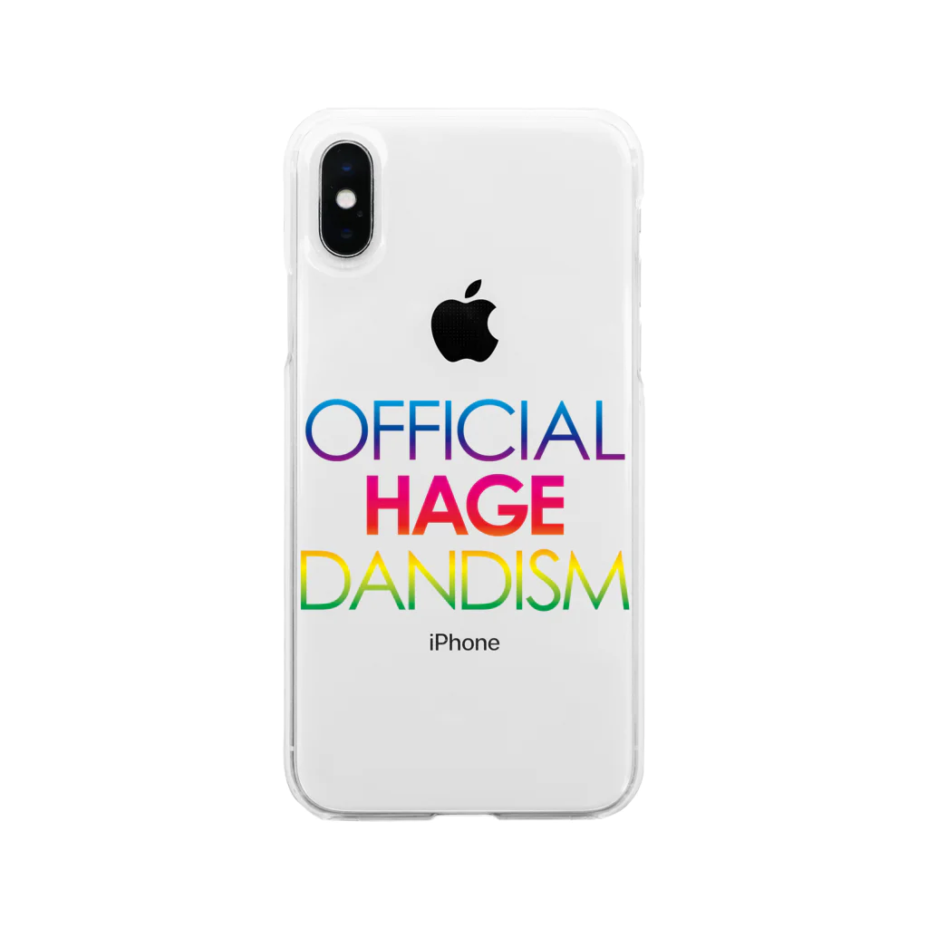 [9T.] ninetee.のOfficial禿男dism Soft Clear Smartphone Case