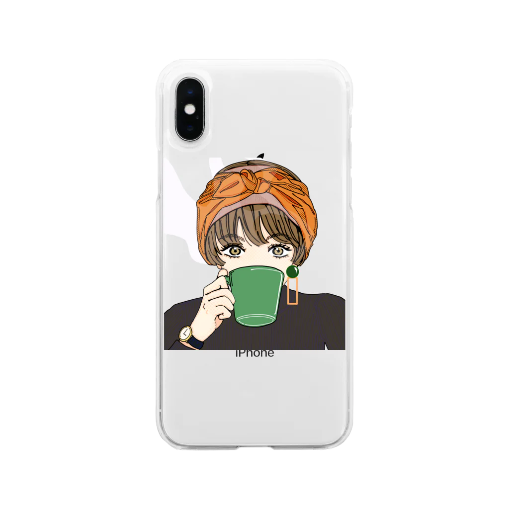 ichikaのOLの休日 Soft Clear Smartphone Case